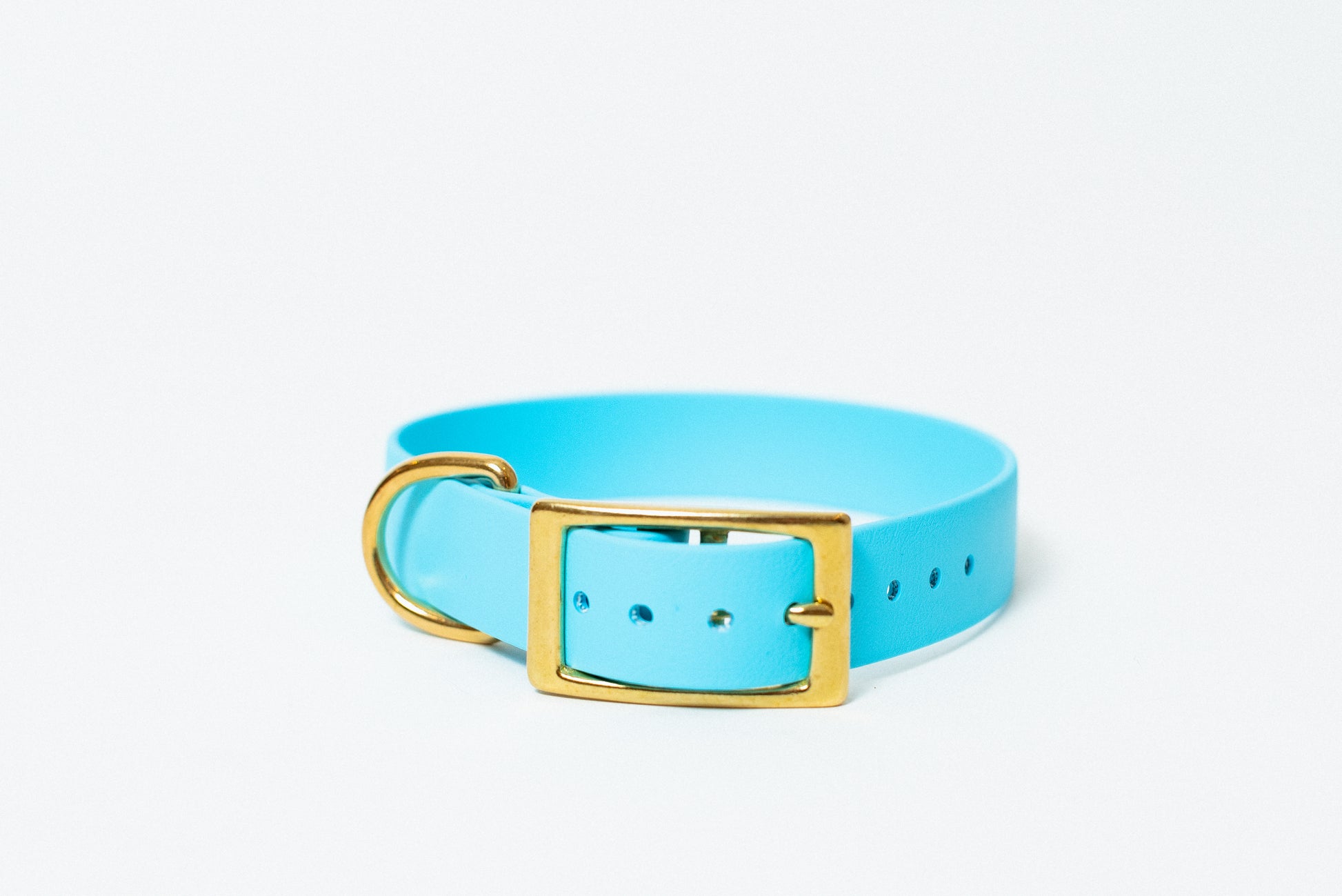 Pet collar in Tiffany Blue® leather, medium.